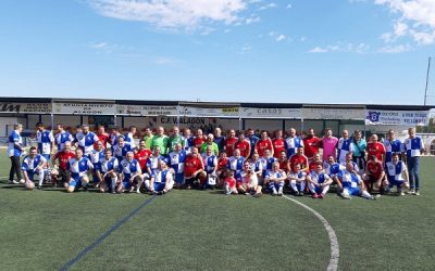 Los veteranos de la Unión Deportiva de Fútbol Sax jugaron su amistoso en Alagón con el triunfo absoluto del hermanamiento