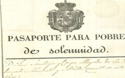 Un pasaporte para un pobre de solemnidad en 1854