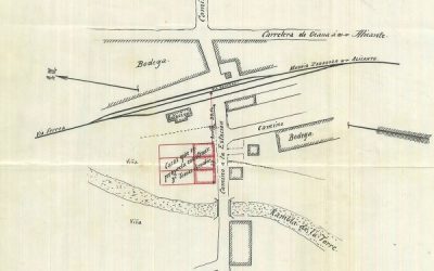 Plano de las casas proyectadas por Tomás Senabre Calatayud junto a la Estación de Ferrocarril en 1905