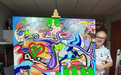 TopBal encargó al artista sajeño Máximo Beltrán una obra de arte que representa la esencia de la compañía