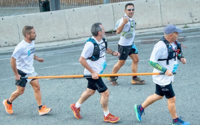 Atletas sajeños participan en un trail solidario en Alcoi, con el objetivo de concienciar sobre el cáncer infantil