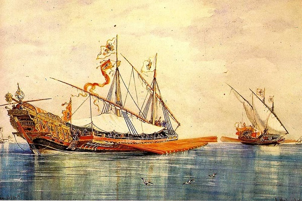 Pinos de Sax para las galeras de Felipe II