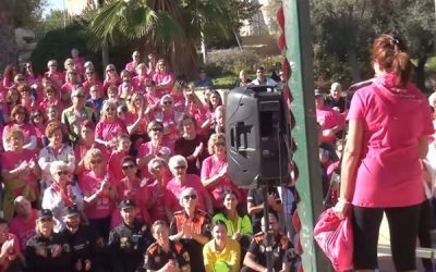 Una marea de esperanza tiñe Sax de rosa, en la cuarta Marcha contra el Cáncer