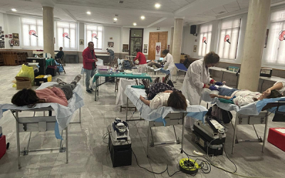 Buena participación en la donación de sangre organizada por la comparsa de Cristianos “donar sangre es dar vida y Sax ha vuelto a dar ejemplo”
