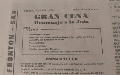 Medio siglo de la gran cena homenaje a la Jota
